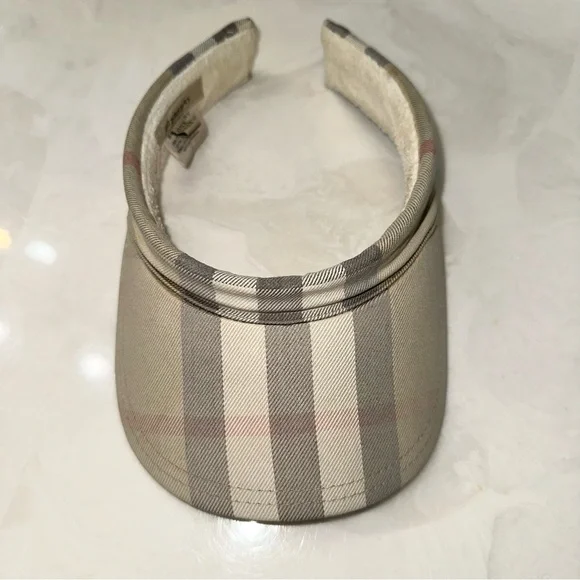 BURBERRY Vintage Check Sun Visor Hat Archive Beige Terry  display picture 3